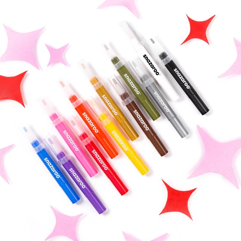 Snazaroo Face Paint Brush Pen, Set of 3, Monochrome - Image 3